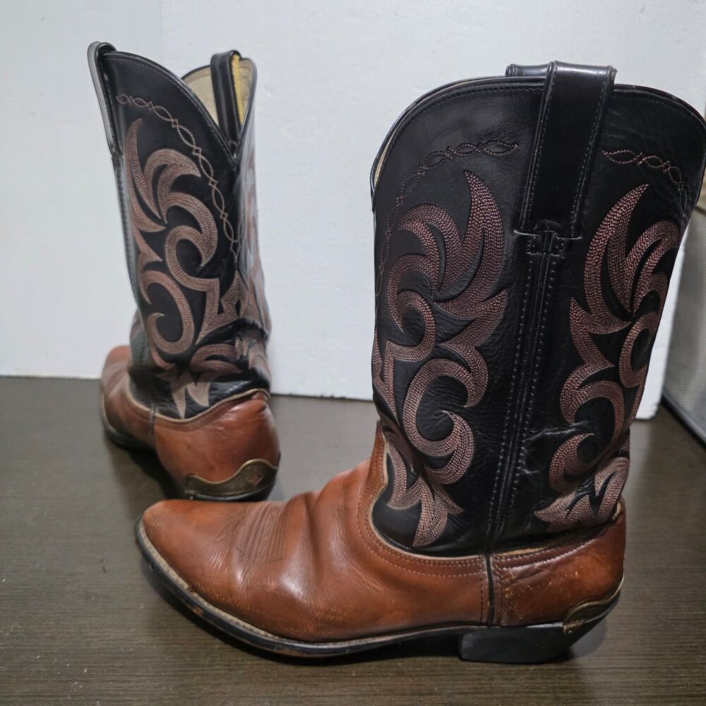 Durango DB464 Western CowboyBrwn Leather Boots Brown Metal Heel 12D